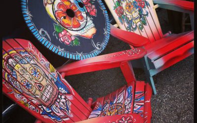 Sugar Skull Adirondack Chairs
